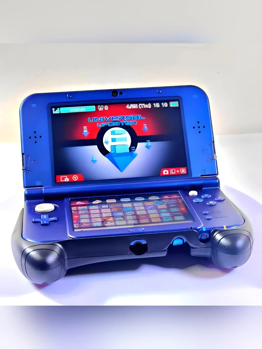 Nintendo New 3DS XL Blue Handheld Console | Plug & Play | Accessories & Content